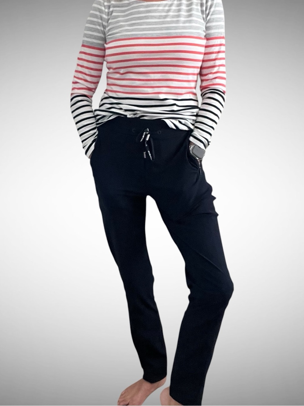 MarcCain Navy Drawstring Jogger Pants